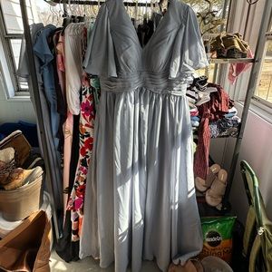 Dusty blue formal dress